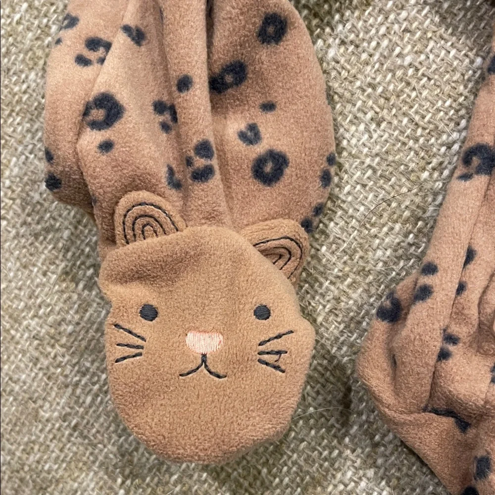 Carter's Tan Leopard Print Kids Footie